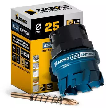 Amboss Flachschnitt Lochsäge Blue Edition HM 25mm (Blue Edition)