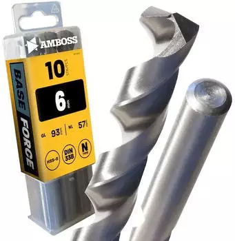 Amboss Base Force Spiralbohrer HSS-G DIN 338 Ø6,0mm, 10er-Pack (855-31320)