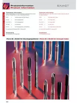 exact! Maschinengewindebohrer HSSE Metrischfein Mf16 1,5mm Rechtsschneidend (02561)