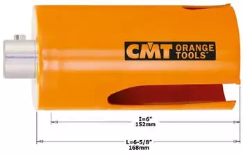 CMT Orange Tools Tiefer Lochsäge Holz/Kunststoff HW Z3 H=152mm D=83mm (553-083)