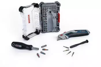 Bosch Precision Bit-Set 42-tlg. + Messer mit einziehbarer Klinge (061599766R)