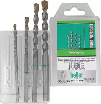 Heller ProXtreme Betonbohrer-Set 3-kant, 4-tlg. 5-10mm (28263)