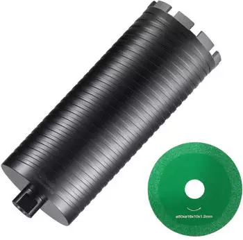 VEVOR Diamantbohrkrone 108mm Nass/Trocken, 241,3mm Bohrtiefe, 5/8"-11