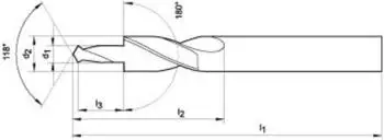 G&uuml;hring Kurzstufenbohrer HSS TiN-beschichtet Durchgangsloch 180&deg; M8 (9002490150000)