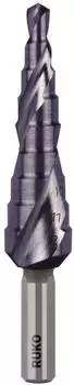 RUKO Stufenbohrer HSS-TiAlN spiralgenutet mit Kreuzanschliff 4,0-12,0mm (101050-9F)