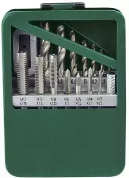 Mannesmann Gewindeschneide-Satz 15-teilig, M3-M12 (M53215)