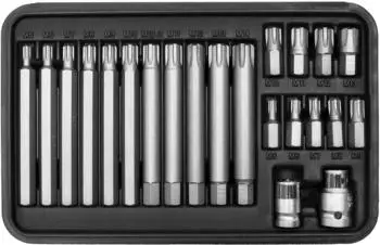 SW-Stahl Bit-Sortiment Innenkeilprofil (Ribe) / Torx Plus, 3/8", 22-tlg. (04425L)