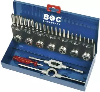 BOHRCRAFT Werkzeuge GS25 Gewindeschneidsatz HSS-G M3-M12, 31-tlg. (60001410025)