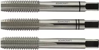 BOHRCRAFT Werkzeuge Hand-Gewindebohrer-Satz HSSG DIN352 Linksgewinde M6 (41091100600)