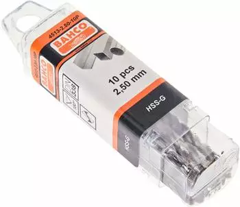 Bahco HSS-G Metallbohrer 2,5mm x 57mm, 10er-Pack (IR4513-2.50-10P)
