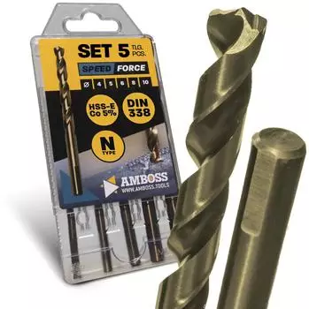 Amboss Speed Force Spiralbohrer-Set 4-10mm HSS-G DIN 338 (859-53312)