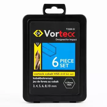 C.K Magma Vorteck Cobalt HSS Bohrer-Set, 6-teilig (T3200 01)