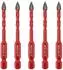 LuxusKollektion Fliesenbohrer-Set 5mm, Hartmetall, Sechskantschaft, 5 Stück
