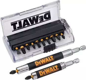 DeWalt Impact Torsion Schrauberbit-Set, 12-teilig, 2 Magnetadapter (DT70512T-QZ)