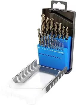 LuxusKollektion Metallbohrer HSS M35 Kobalt 5% DIN338 135&deg; Split Point 1-10mm, 19-tlg.