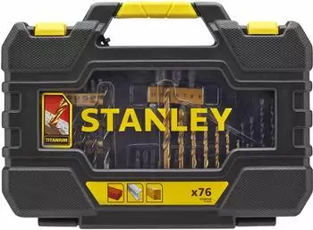 Stanley 76-teiliger Bit-, Bohrer- und Steckschlüsselsatz (STA88544-XJ)