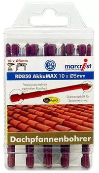 Marcrist RD850 AkkuMAX Dachpfannenbohrer &Oslash; 6mm, 10er-Pack (RD850)