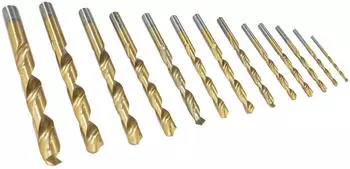 Westfalia HSS-Spiralbohrer-Set titanbeschichtet, 13-teilig (PIT051720)