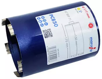 Marcrist PC850 Diamant-Schlagbohrkrone 162×165mm 1/2" BSP (245.165.0162)