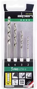 Alpen HSS Pro ATM 4 Metallbohrer-Sortiment, 4-tlg. (001108041)