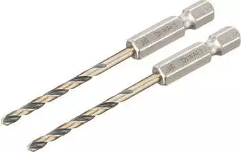 DeWalt DT20602 Black & Gold HSS-G Spiralbohrer, 3x26x72mm, 2 St&uuml;ck