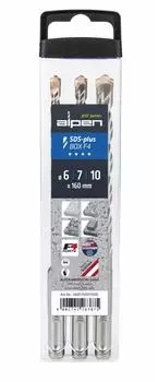 Alpen F4 forte BOX3 SDS-plus Hammerbohrer-Sortiment, 3-tlg. (0081700571100)