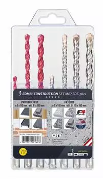 Alpen Combi Construction Set SDS-plus MB7 Bohrer-Sortiment, 5-tlg. (001000071)