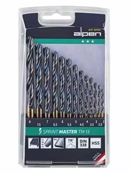 Alpen Sprint Master TM 13 HSS DIN338 Metallbohrer-Sortiment, 13-tlg. (811102100)