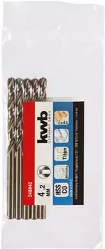 kwb Cobalt HSS CO Metallbohrer, 4.2x43x80mm, 1 Stück (248042)