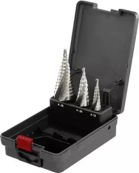Toolcraft Stufenbohrer-Sortiment inkl. Werkzeugbox, 3-tlg. (9913149)