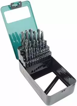 Mannesmann M54341 HSS Metallbohrer-Sortiment inkl. Werkzeugbox, 25-tlg.