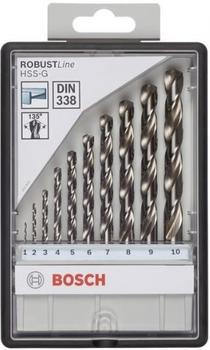 Bosch Rundschaftbohrer RobustLine HSS-G Bohrer-Set 10-teilig (2607010535)