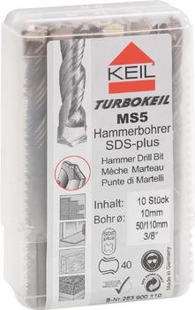 Keil Werkzeugfabrik Keil SDS-Plus Hammerbohrer MS5 TURBOKEIL Ø 8 mm Länge 100/160 mm (10er Pack)
