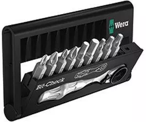 Wera Universal Bit-Check mit 9 Bits und Bit-Ratsche 1/4