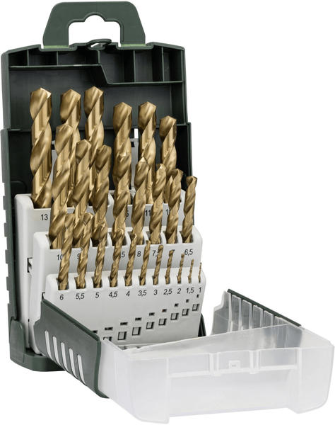 Bosch DIY 25tlg. Metallbohrer-Set HSS-TiN Grip (2609255136)