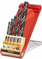 KWB 514000, kwb 514000 Holz-Spiralbohrer-Set 5teilig 4 mm, 5 mm, 6 mm, 8 mm, 10 mm 5