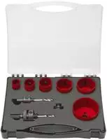 Exact 70604, Exact 70604 Lochs&auml;gen-Set 9teilig 22 mm, 29 mm, 35 mm, 44 mm, 51 mm,