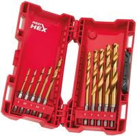 Metallbohrer-SET 48894759 10 tlg. HSS-G RED HEX Titan