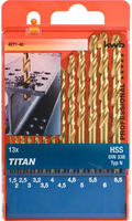 Hss-tin Titan Metallbohrer-satz 'bohrer-set, 13-teilig, &Oslash; 1,5 Bis 6,5 Mm (steigung