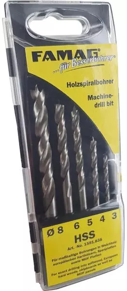 Famag Holzspiralbohrer-Satz 5-tlg
