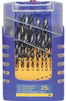Fisch-tools - Holzspiralbohrersatz 012k 25-teilig &Oslash; 1 - 13 Mm 0,5mm Steigend