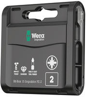Wera 05057763001, Wera Bit-Box 15 Impaktor PZ, PZ 2 x 25 mm 15-teilig 05057763001