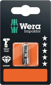 Wera 855/1 IMP DC SB Impaktor Bits, PZ 2 x 25 mm