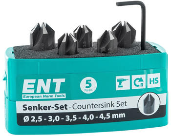 ENT HSS Senker-Set 5-teilig 2,5 - 4,5 mm (26518)