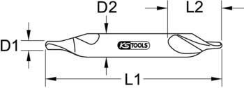 KS Tools HSS Zentrierbohrer Form A, 6,3 mm (330.1208)