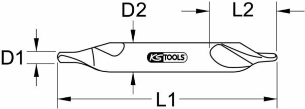 KS Tools HSS Zentrierbohrer 8 mm 330.1205