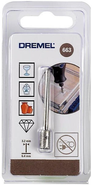 Dremel Diamant-Glasbohrer 6,4 mm (26150663JB)