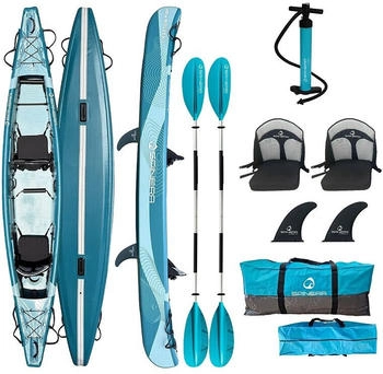 Spinera Molveno 430 Kajak 2 Personen Kanu Paddel-Boot aufblasbar T&uuml;rkis 422 cm