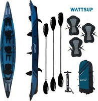 Wattsup - Aufblasbares Kajak &ndash; Serie Torpedo 3-Sitzer &ndash; 476 x 80 cm (15'6 x 31