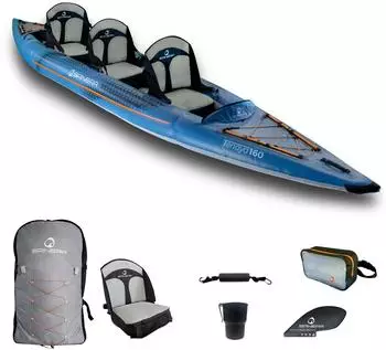 Spinera Tenaya 160 aufblasbares Kajak, 2-3 Personen, 18,5kg